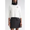 Alexander Mcqueen Floral Crystal Knit Cardigan In White