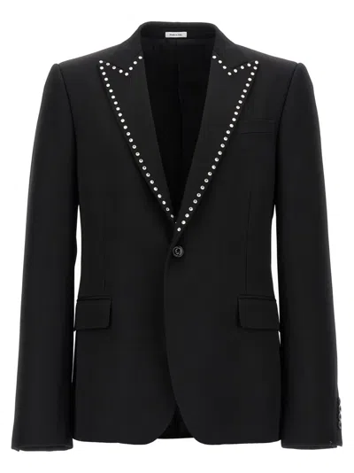 Alexander Mcqueen Mcqueen 'barathea' Blazer In Black