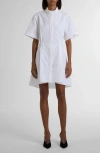 Alexander Mcqueen Mcqueen Belted Cotton Poplin Shirtdress In White