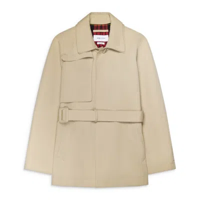 Alexander Mcqueen Mcqueen Belted Jacket Pale Beige In Black
