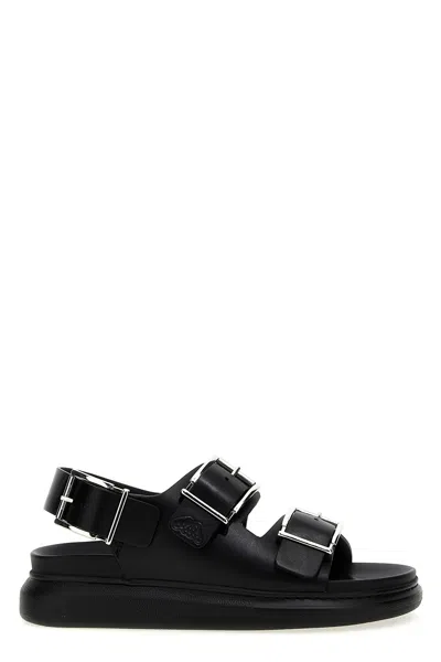 ALEXANDER MCQUEEN MCQUEEN BUCKLE LEATHER SANDALS