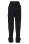 Alexander Mcqueen Wool Blend Cargo Pants With Ankle Martingale