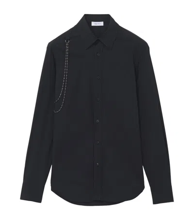 Alexander Mcqueen Mcqueen Chain-embellished Shirt In Black