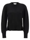 Alexander Mcqueen Chevron Corset Sweater In Wool In Black