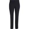 Alexander Mcqueen Black Leaf Crepe Cigarette Trouser In Black