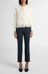 Alexander Mcqueen Mcqueen Cobweb Lace Shrunken Wool & Cashmere Cardigan