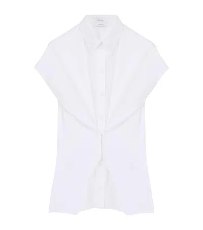 Alexander Mcqueen Mcqueen Cotton Gathered Shirt In White