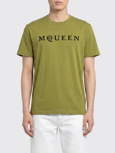 Alexander Mcqueen Mcqueen Cotton Logo T-shirt In Green