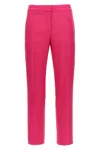 Alexander Mcqueen Fuchsia Cigarette Pants With Welt Pocket In Viscose Blend Woman