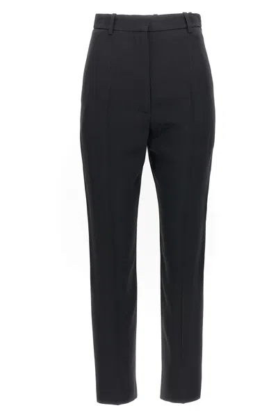 Alexander Mcqueen Mcqueen Crãªpe Cigarette Pants In Black