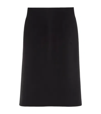 Alexander Mcqueen Mcqueen Crepe Midi Pencil Skirt In Brown