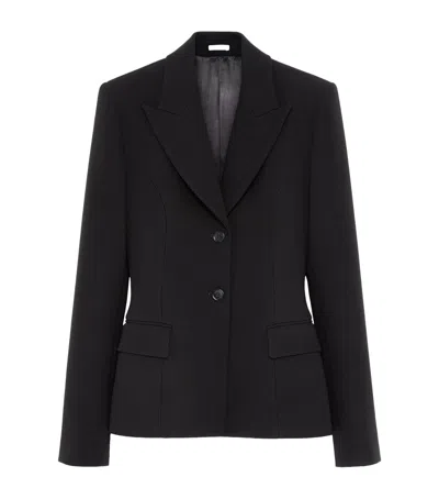 Alexander Mcqueen Mcqueen Crepe Single-breasted Jacket In Black