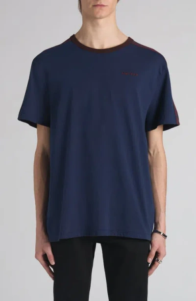 Alexander Mcqueen Mcqueen Criminal Stripe T-shirt In Blue