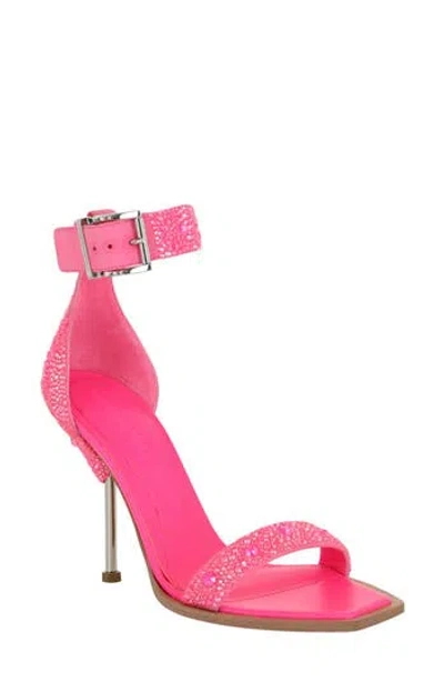 Alexander Mcqueen Mcqueen Crystal Embellished Sandal In Pink