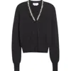 Alexander Mcqueen Mcqueen Crystal Stencil Wool Cardigan In Multi