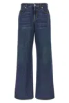Alexander Mcqueen Mcqueen Indigo Wide-leg Denim Jeans In Blue