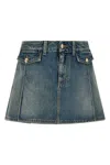 Alexander Mcqueen Mcqueen Women Denim Mini Skirt