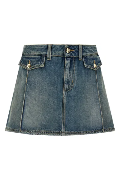 ALEXANDER MCQUEEN MCQUEEN DENIM MINI SKIRT