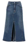 Alexander Mcqueen Mcqueen Denim Skirt In Blue