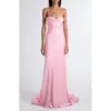 Alexander Mcqueen Mcqueen Double Silk Satin Evening Gown In Pink