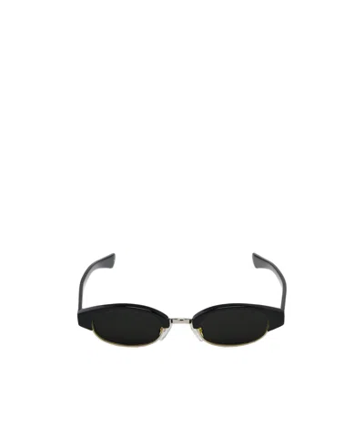 Alexander Mcqueen Mcqueen Ellipse Sunglasses In Black/smoke