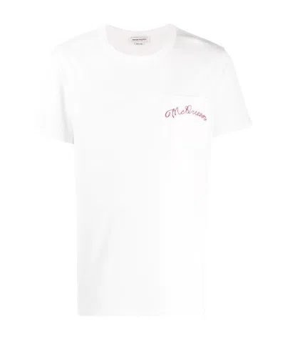 Alexander Mcqueen Mcqueen Embroidered T-shirt In White