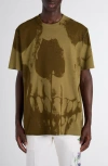 Alexander Mcqueen Mcqueen Exploded Skull Graphic T-shirt In Yellow