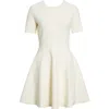 Alexander Mcqueen Mcqueen Fit & Flare Minidress In White