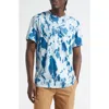 Alexander Mcqueen Mcqueen Flocked Logo Devoré T-shirt In Blue