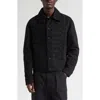 Alexander Mcqueen Mcqueen Frogged Cotton Denim Trucker Jacket In Black