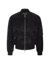 Alexander Mcqueen Mcqueen Graffiti Bomber Jacket In Black Polyfaille In 1010