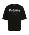 Alexander Mcqueen Mcqueen Graffiti Logo-print T-shirt In Black