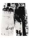 Alexander Mcqueen Fold Print Sweat Shorts