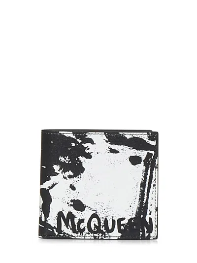 Alexander Mcqueen Mcqueen Graffiti Wallet In Black