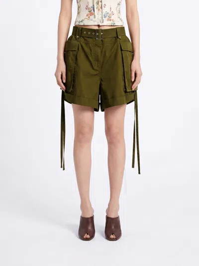 Alexander Mcqueen Mcqueen Shorts Woman Color Green