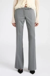 Alexander Mcqueen Grey Salt And Pepper Bootcut Suit Trousers For Women In Gray