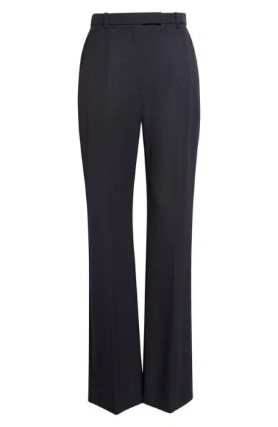 Alexander Mcqueen Mcqueen High Waist Wool Straight Leg Pants In Purple