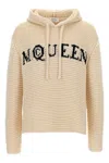 Alexander Mcqueen Mcqueen Inlaid Logo Hoodie In Brown