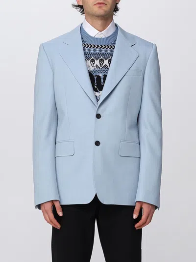 Alexander Mcqueen Blazer  Men Color Gnawed Blue