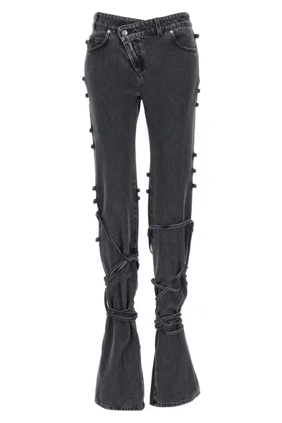 ALEXANDER MCQUEEN MCQUEEN JEANS ASYMMETRIC CLOSURE