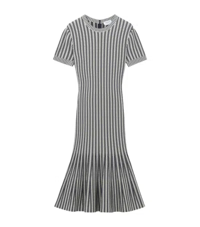 Alexander Mcqueen Mcqueen Knit Striped Midi Dress In Multi