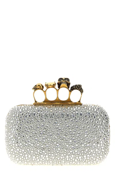 Alexander Mcqueen Mcqueen 'knuckle' Clutch In Silver