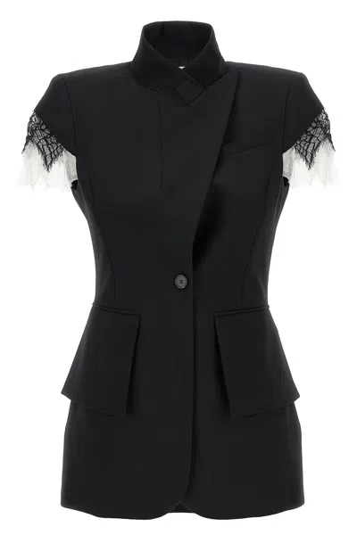 ALEXANDER MCQUEEN MCQUEEN LACE DETAIL BLAZER