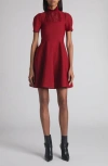 Alexander Mcqueen Mcqueen Lace Trim Skater Dress In Red