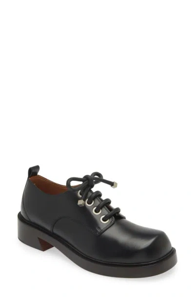 Alexander Mcqueen Round-toe Lace-up Derby Shoes In Black