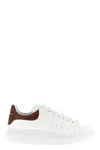 Alexander Mcqueen White Low-top Sneakers With Chunky Sole And Contrasting Heel Tab In Leather Man In Brown