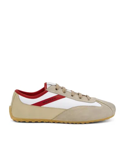Alexander Mcqueen Mcqueen Leather Boxe Sneakers In Brown