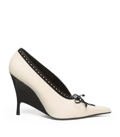 Alexander Mcqueen Mcqueen Leather Koko Pumps 105 In White