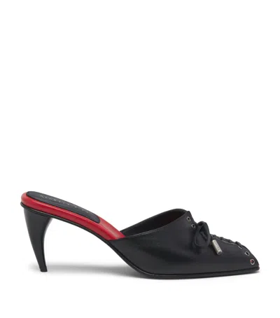 Alexander Mcqueen Mcqueen Leather Lexie Heeled Mules 70 In Black