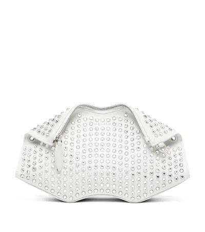 Alexander Mcqueen Mcqueen Leather Manta Clutch Bag In White